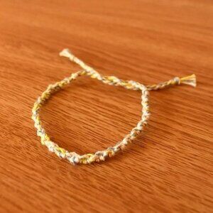 Blue and Yellow Woven Bracelet